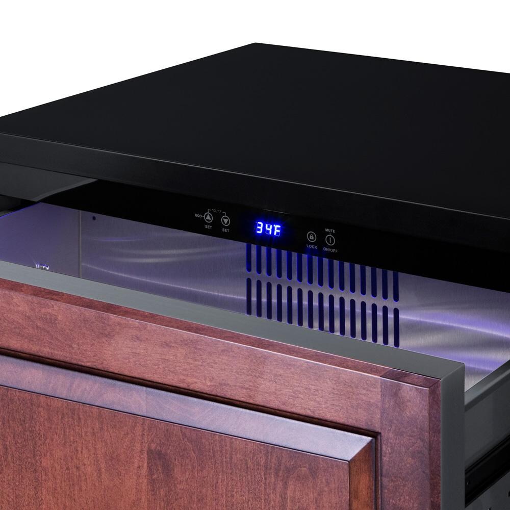 Summit SPR275OS2DPNRADA 27-Inch 4.83 Cu. Ft. 2-Drawer All-Refrigerator - Custom Panel - Digital Thermostat thumbnail