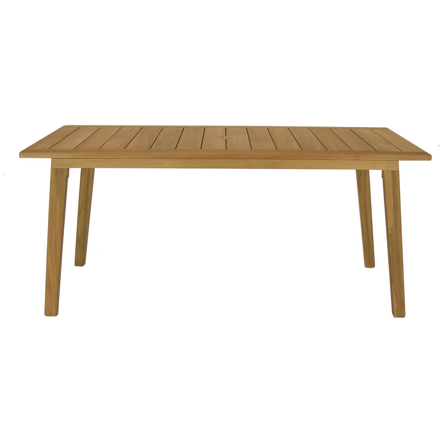 Royal Teak Collection Compass 7 Pc Teak Dining Set 65 Inch Rectangular Table - Table - White Background thumbnail