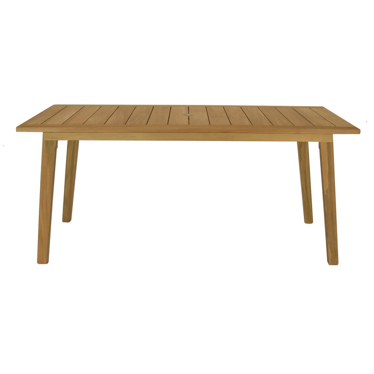 Royal Teak Collection Compass 7 Pc Teak Dining Set 65 Inch Rectangular Table - Table - White Background thumbnail