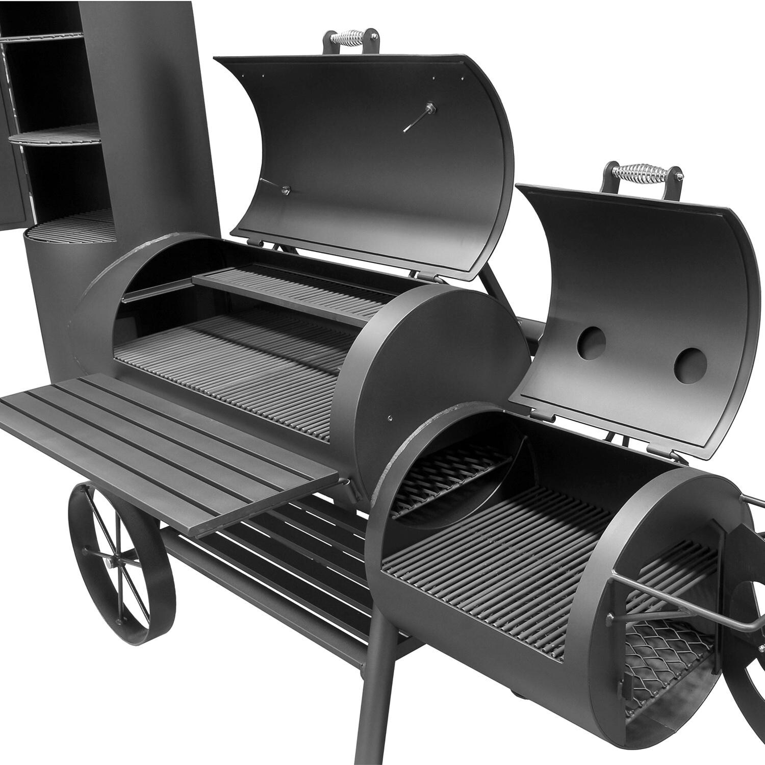 2075 - BBQ Pit Boys Big Ben Offset Charcoal Smoker - Smoker & Smoker Box Interior thumbnail