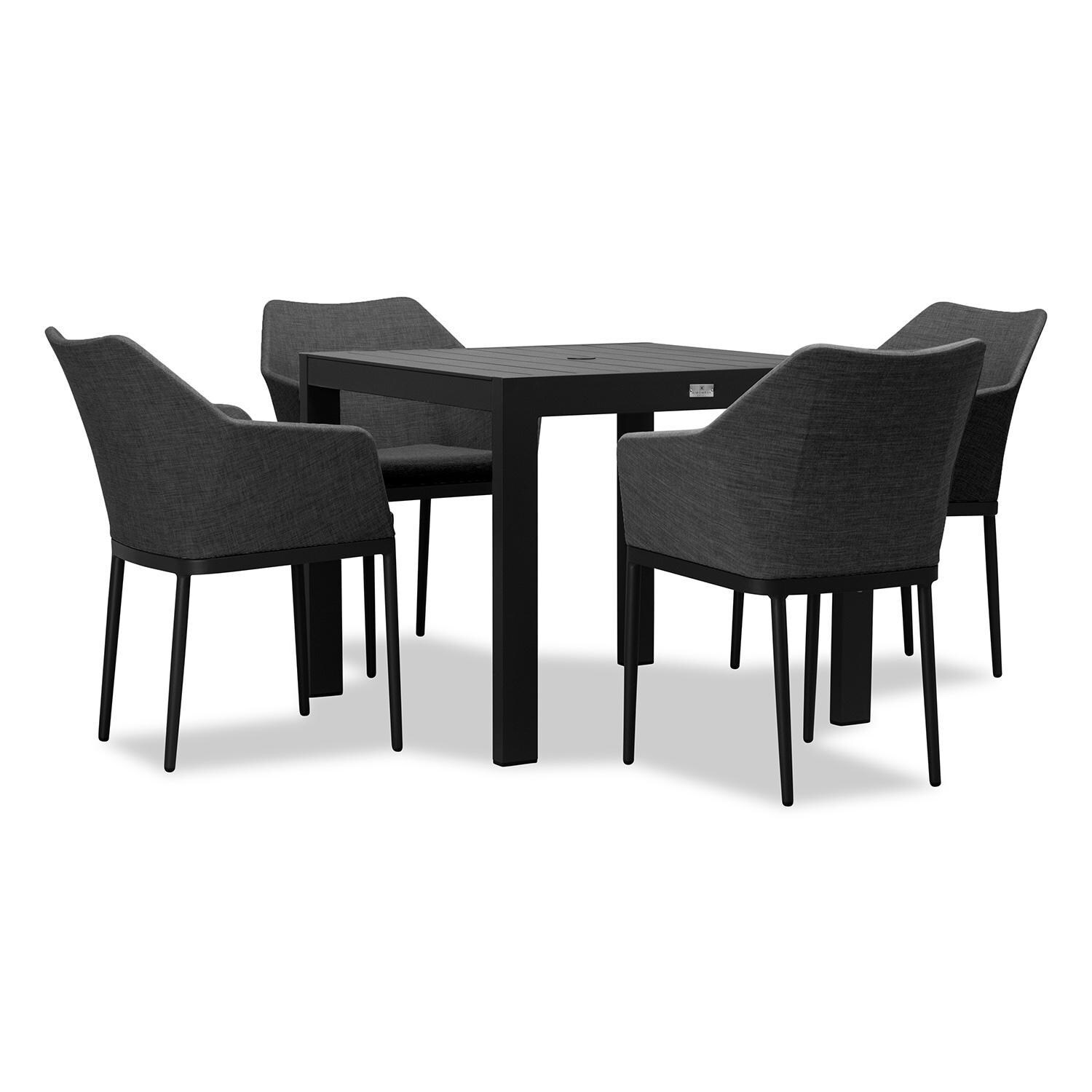 Starlook Bay 4 Seat Square Dining Table in Black by Lakeview - White Background thumbnail