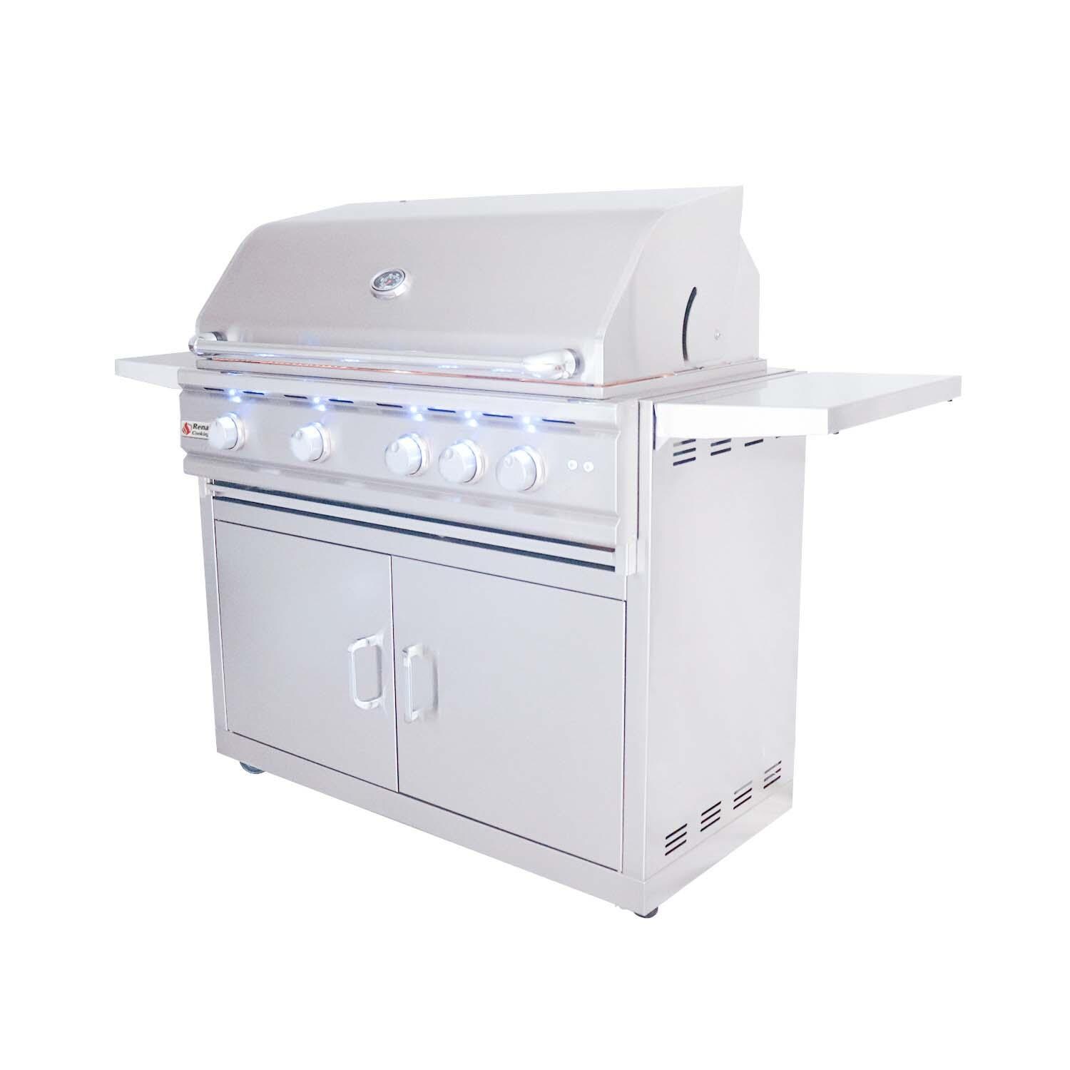RCS RON38BLPCK Cutlass Pro 38 Inch Propane Grill - Right Angled View - White Background thumbnail