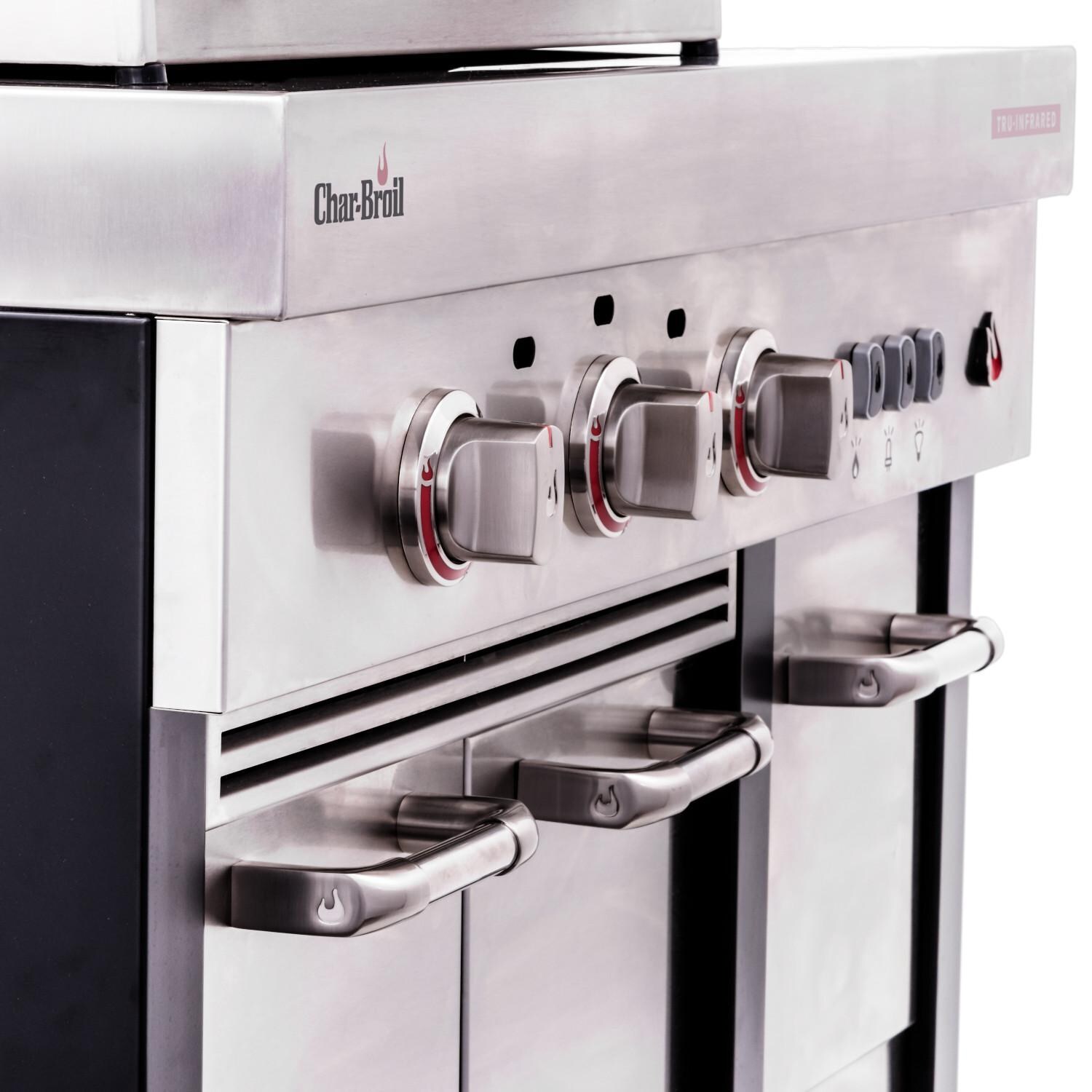 Charbroil 463246018 Medallion Series Modular Outdoor Kitchen Amplifire 3-Burner Gas Grill - Front Panel Detail thumbnail