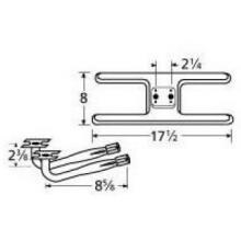 Stainless Steel H Twin, Centered, 2.25 Inch Offset Burner 10902-75502 image