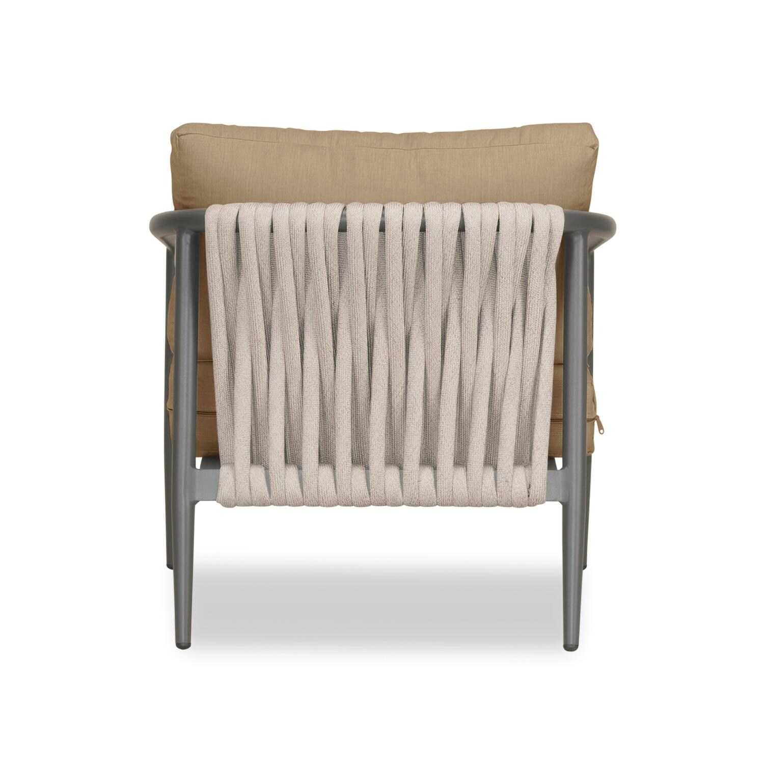 Lakeview Midnight Cove Aluminum Club Chair in Slate/Pebble Gray/Heather Beige - Back - White Background thumbnail