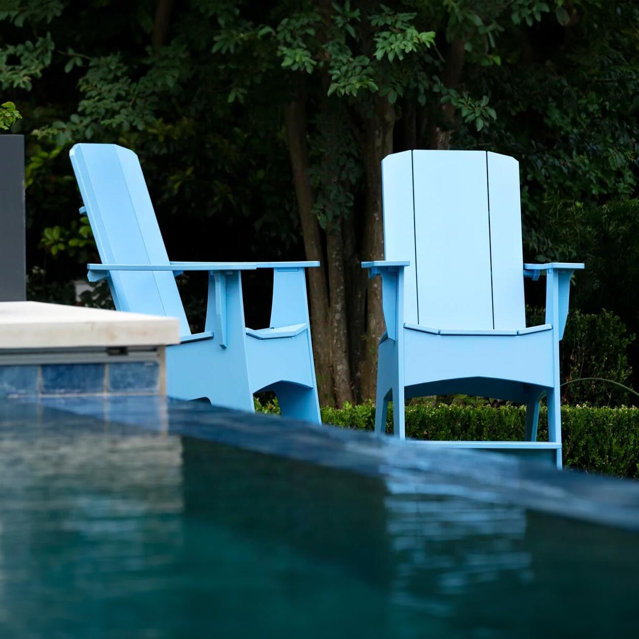 Ledge Lounger Mainstay Adirondack Tall Chair - Sky Blue - Lifestyle thumbnail