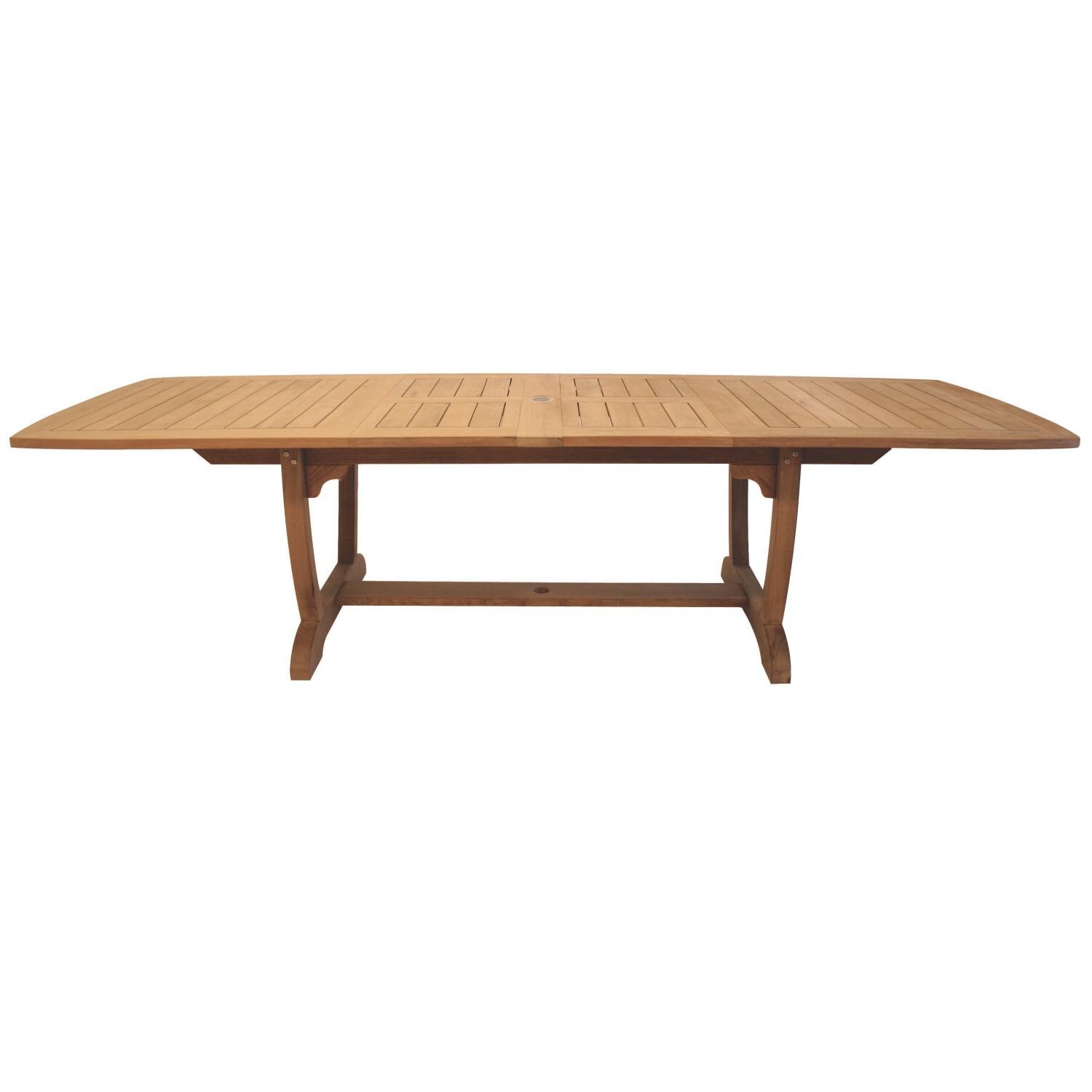 Royal Teak Collection Gala 64 X 43 Inch Rectangular Teak Patio Dining Table With Double Extensions thumbnail