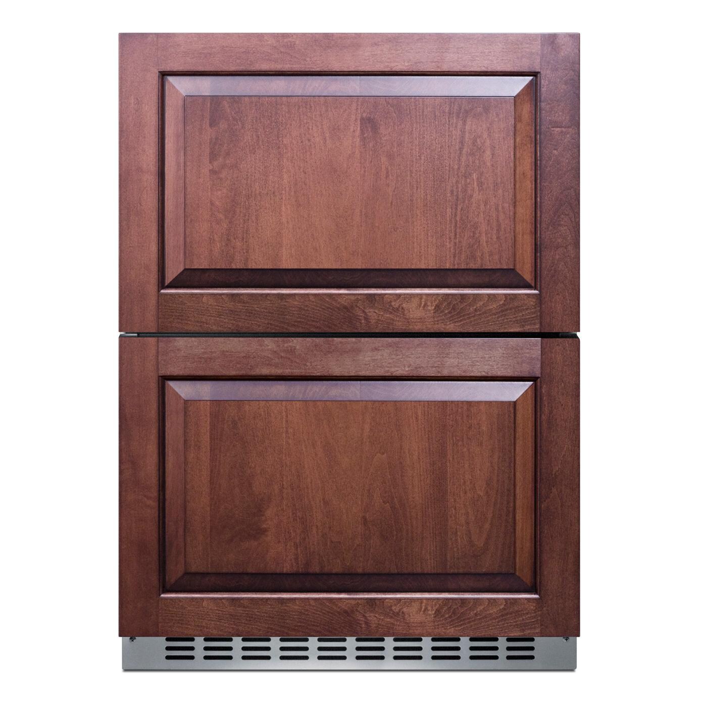 Summit 24-Inch 3.7 Cu. Ft. 2-Drawer All-Freezer, ADA Compliant - Custom Panel - ADFD243CSS