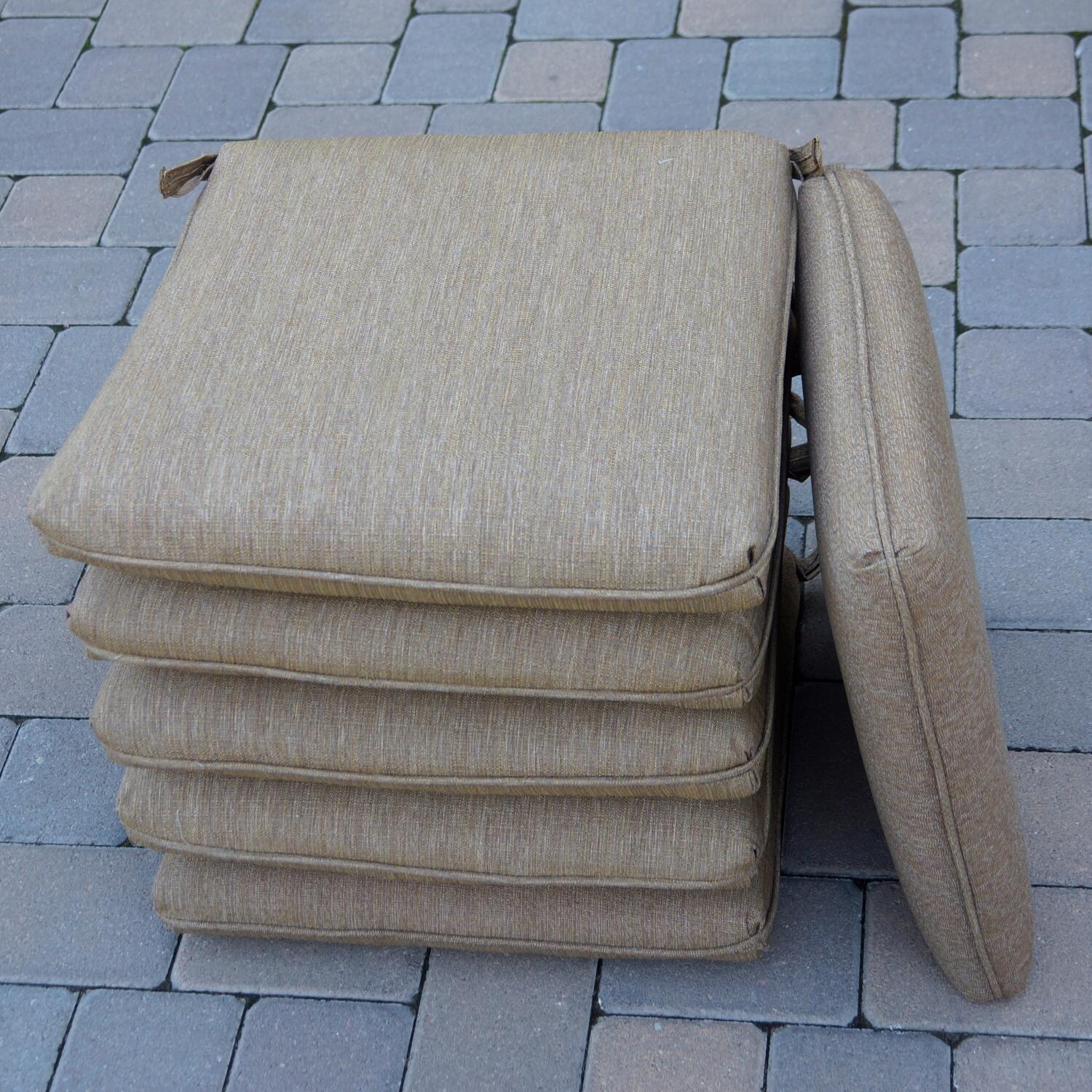 Darlee Elisabeth Replacement Dining Chair Cushion - Set of 6 - Sesame