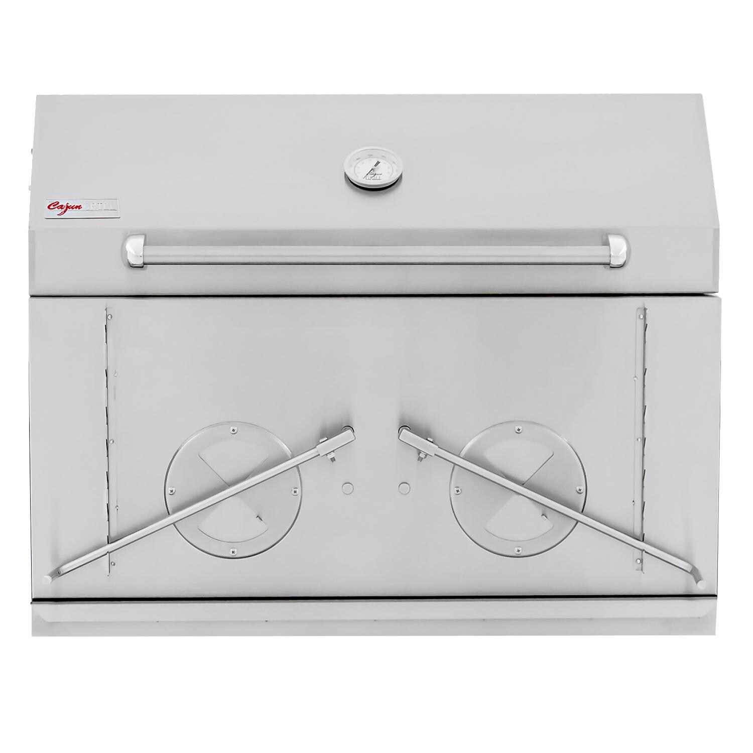 The Cajun Grill Preaux 36-Inch Built-In Stainless Steel Charcoal Grill - PGI-900