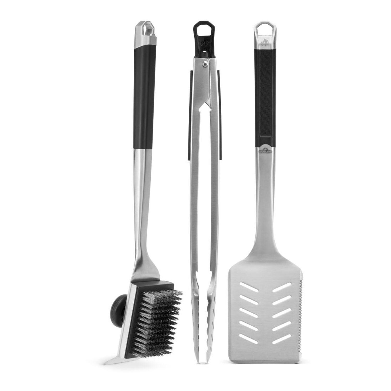 Napoleon GATL006 Premium 3 Pc Grill Tool Set - Angled - White Background thumbnail