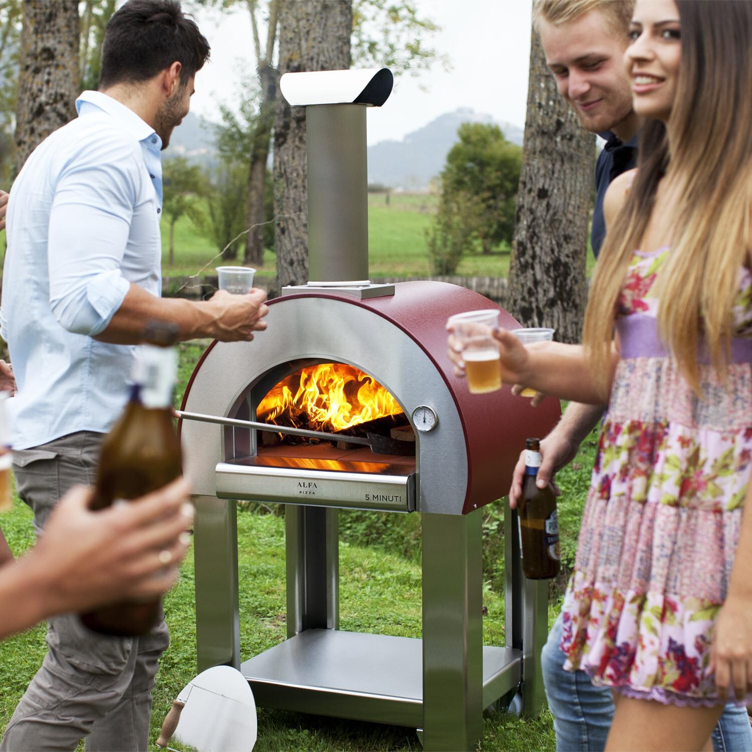 Alfa Pizza 5 Minuti 23-Inch Outdoor Wood-Fired Pizza Oven - Lifestyle View thumbnail