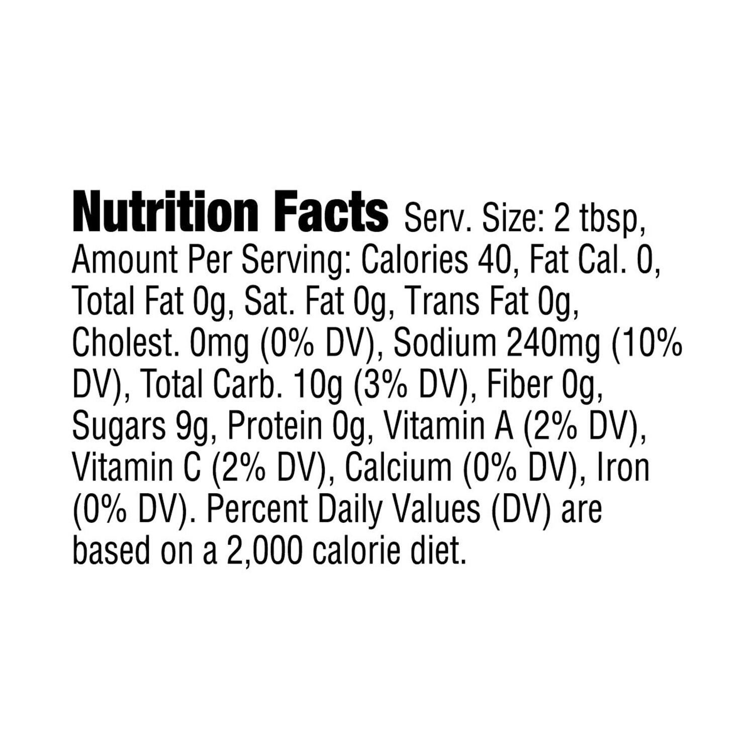 recteq RT-RSBDL BBQ Rub & Sauce Seasoning Bundle - Spicy BBQ Sauce - Nutrition Facts - Detail thumbnail