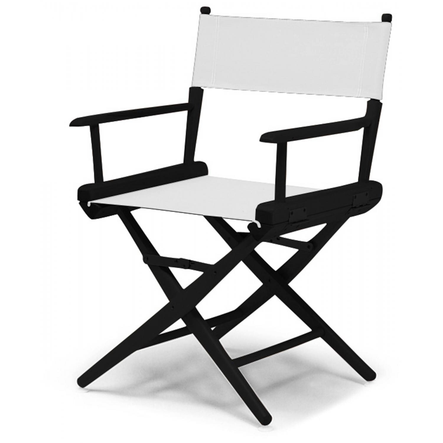 World Famous Dining Height Director Chair By Telescope Casual - Black/White thumbnail