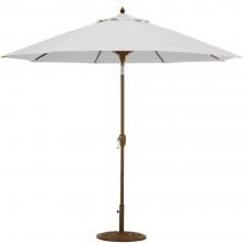 Galtech 9 Ft. Bar Height Octagonal Aluminum Patio Market Umbrella W/ Crank Lift And Auto Tilt - Mocha Frame W/ Sunbrella Canvas Canvas Canopy