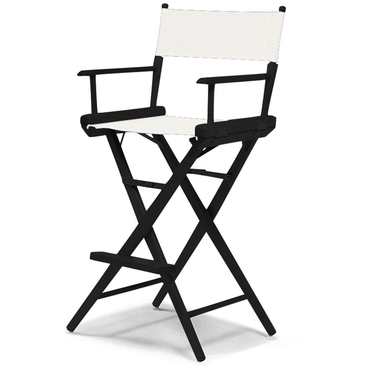 World Famous Bar Height Director Chair By Telescope Casual - Black/White thumbnail