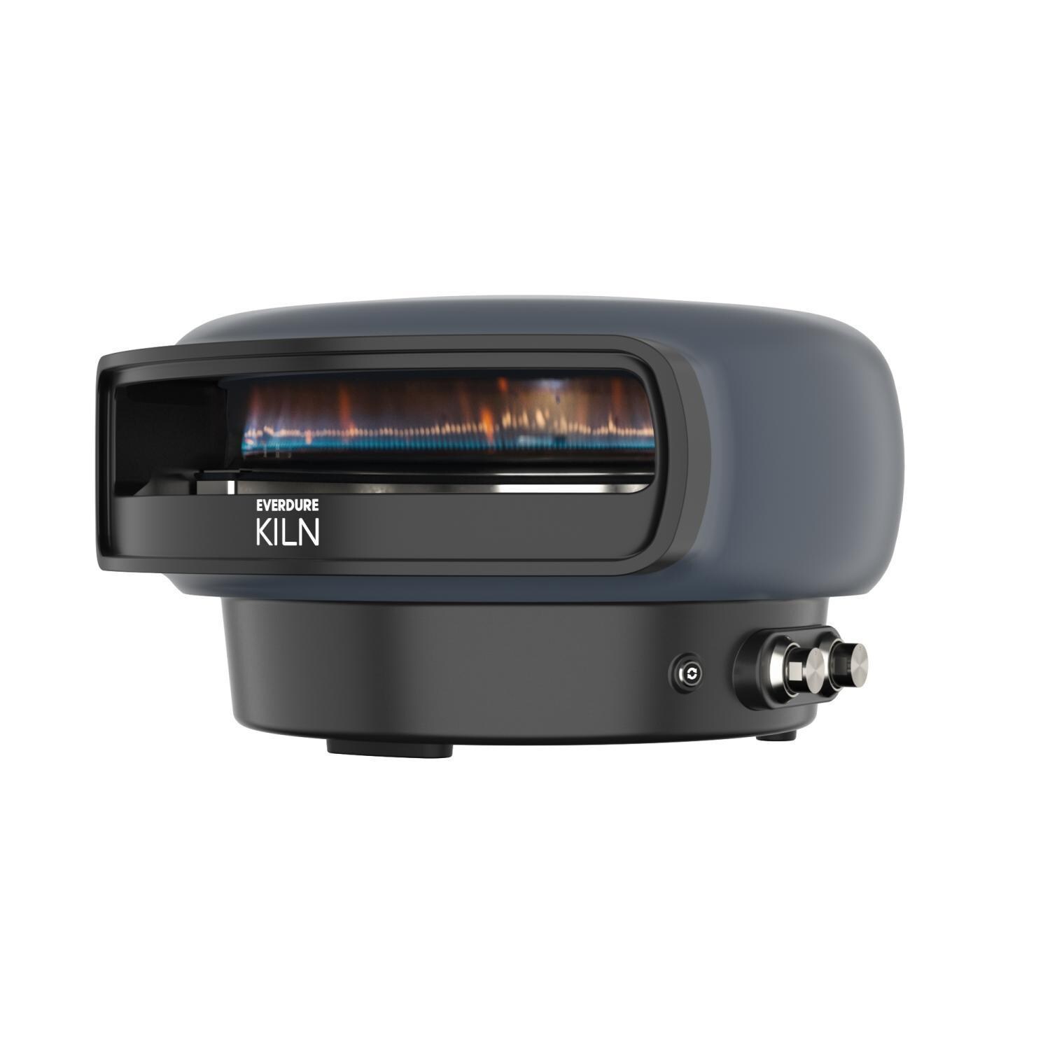 Everdure EKILN2GUS 2-Burner KILN Pizza Oven - Graphite - Front View Angled - White Background thumbnail