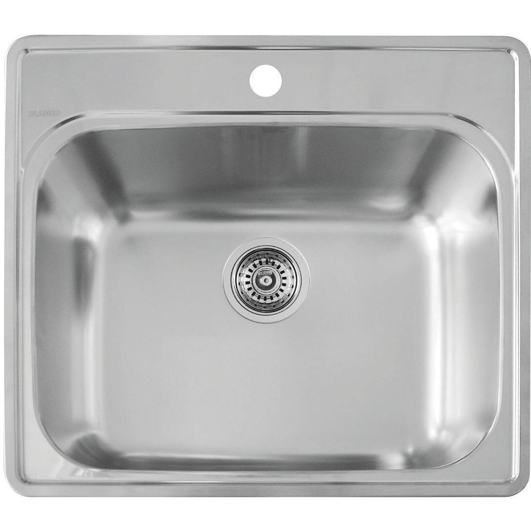 Blanco Essential 25 X 22 18-Gauge Stainless Steel Single Bowl Drop-In Laundry Sink - 441078 thumbnail