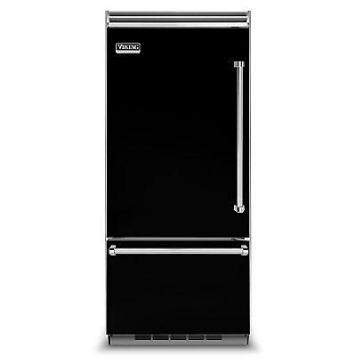 Viking Professional 5 Series 36-Inch 20.4 Cu. Ft. Built-In Right Hinge Bottom Freezer Refrigerator - Black - VCBB5363ERBK