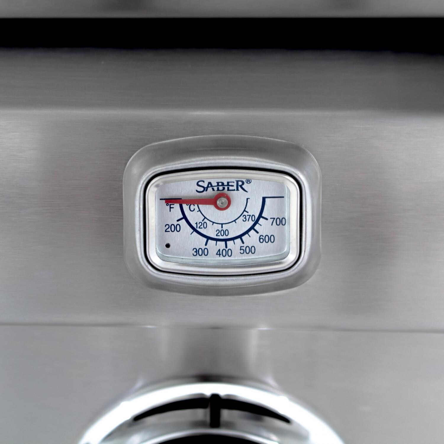 Saber Premium R67SB0317 670 40-Inch 4-Burner Built-In Infrared Natural Gas Grill - Grate Level Temperature Gauge thumbnail