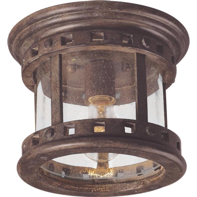 Maxim Santa Barbara DC One Light 9-Inch Outdoor Flush Mount - Sienna - 3130CDSE