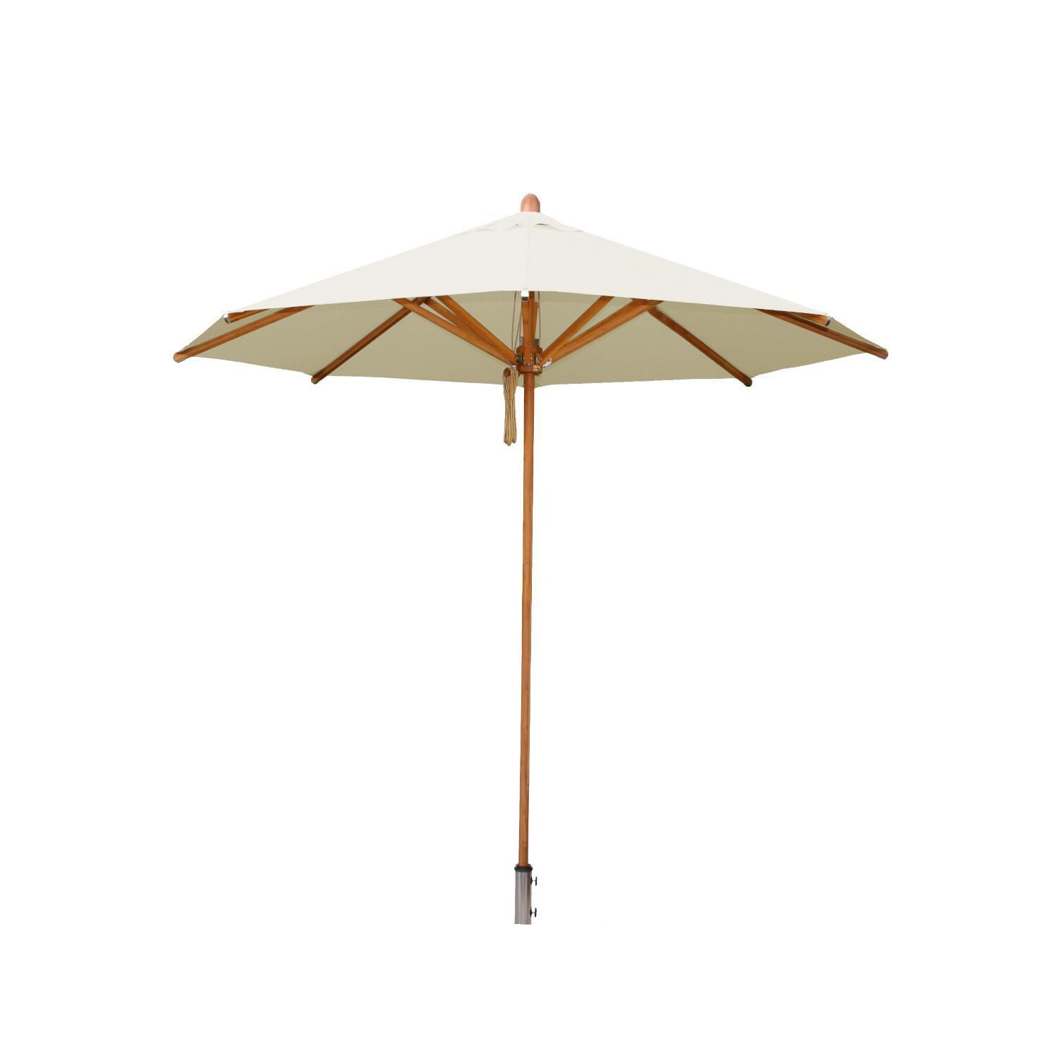 Bambrella Levante 8 1/2 Ft. Round Market Umbrella With Ecru Canopy (Umbrella Base Not Included) thumbnail