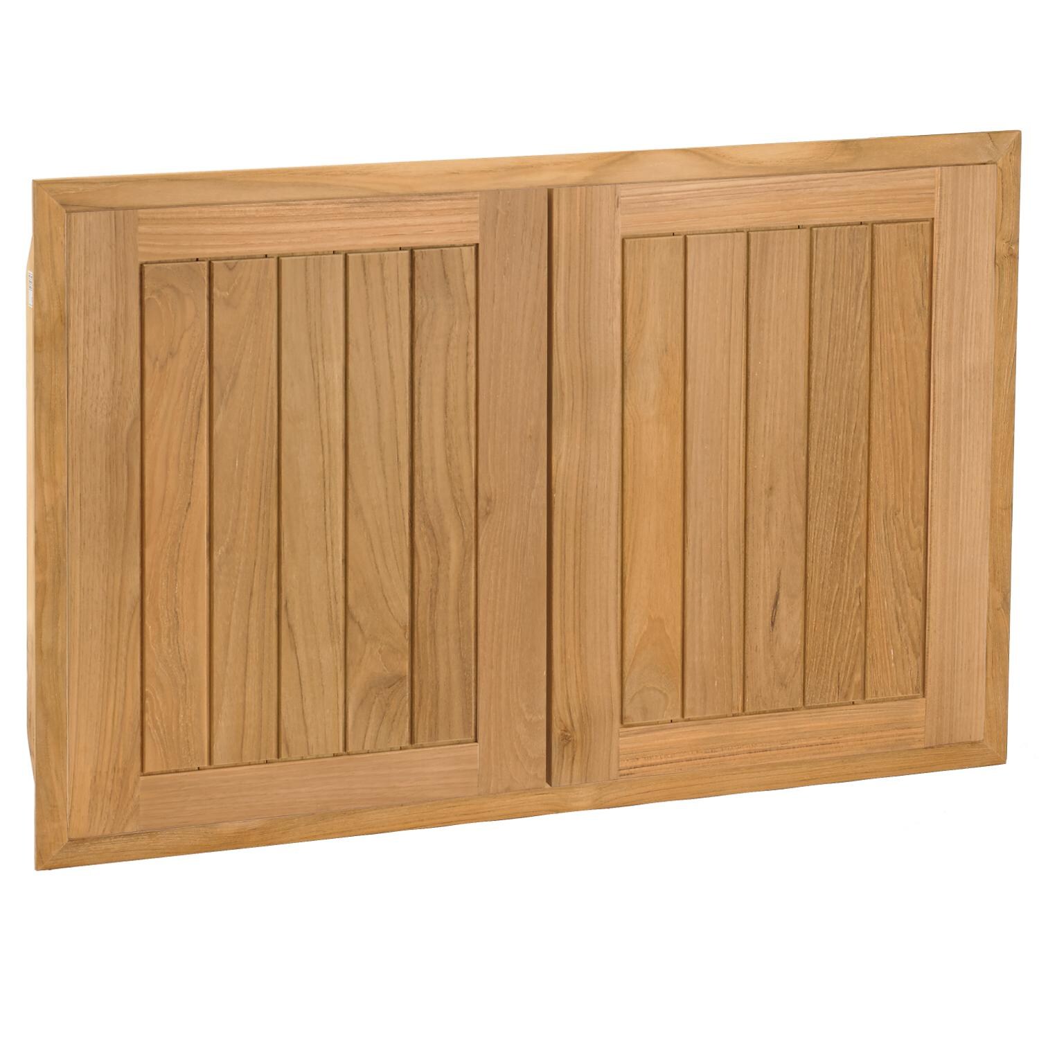 Pacific Teak Cottage 34-Inch Teak Wood Double Access Door - AD2-34C