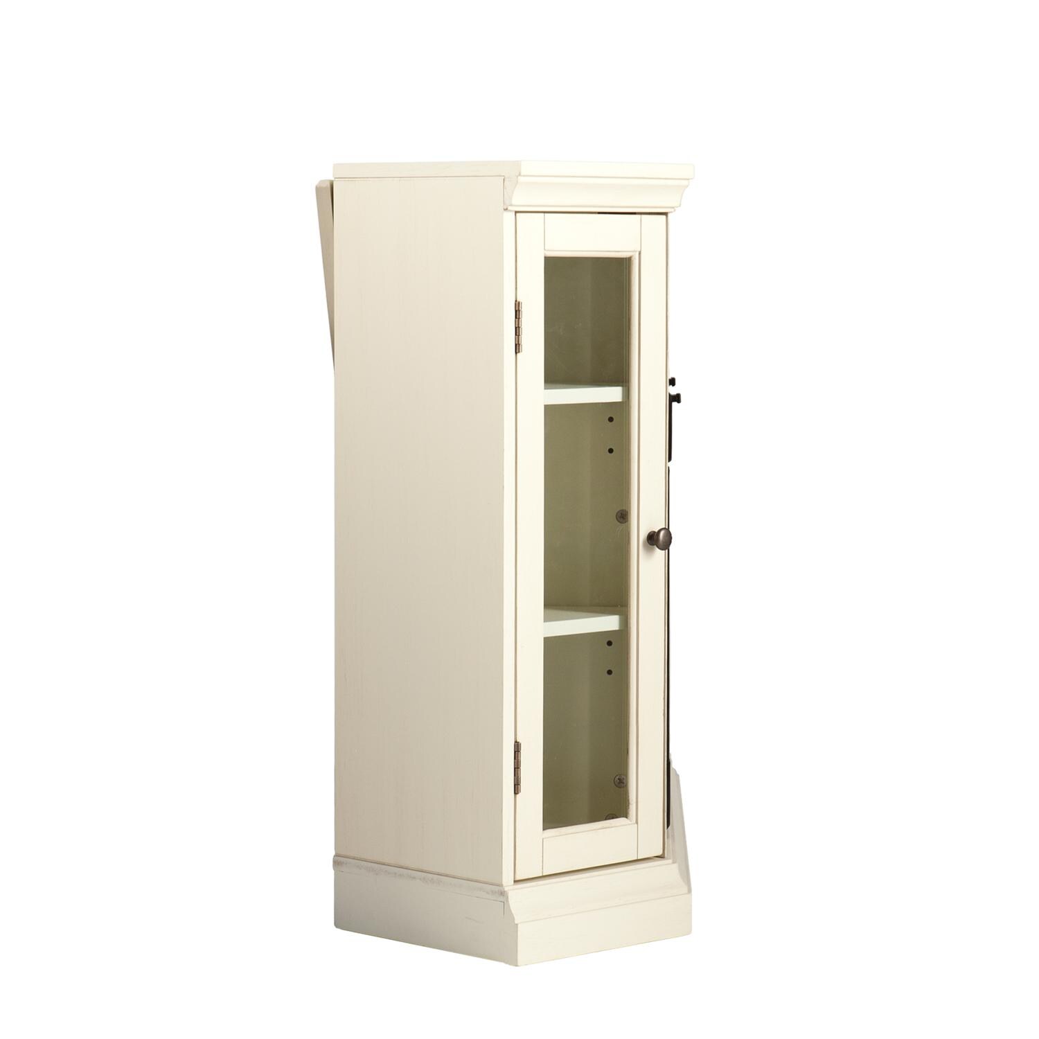 Southern Enterprises Claremont 48-Inch Electric Fireplace Media Console - Ivory - Side View thumbnail