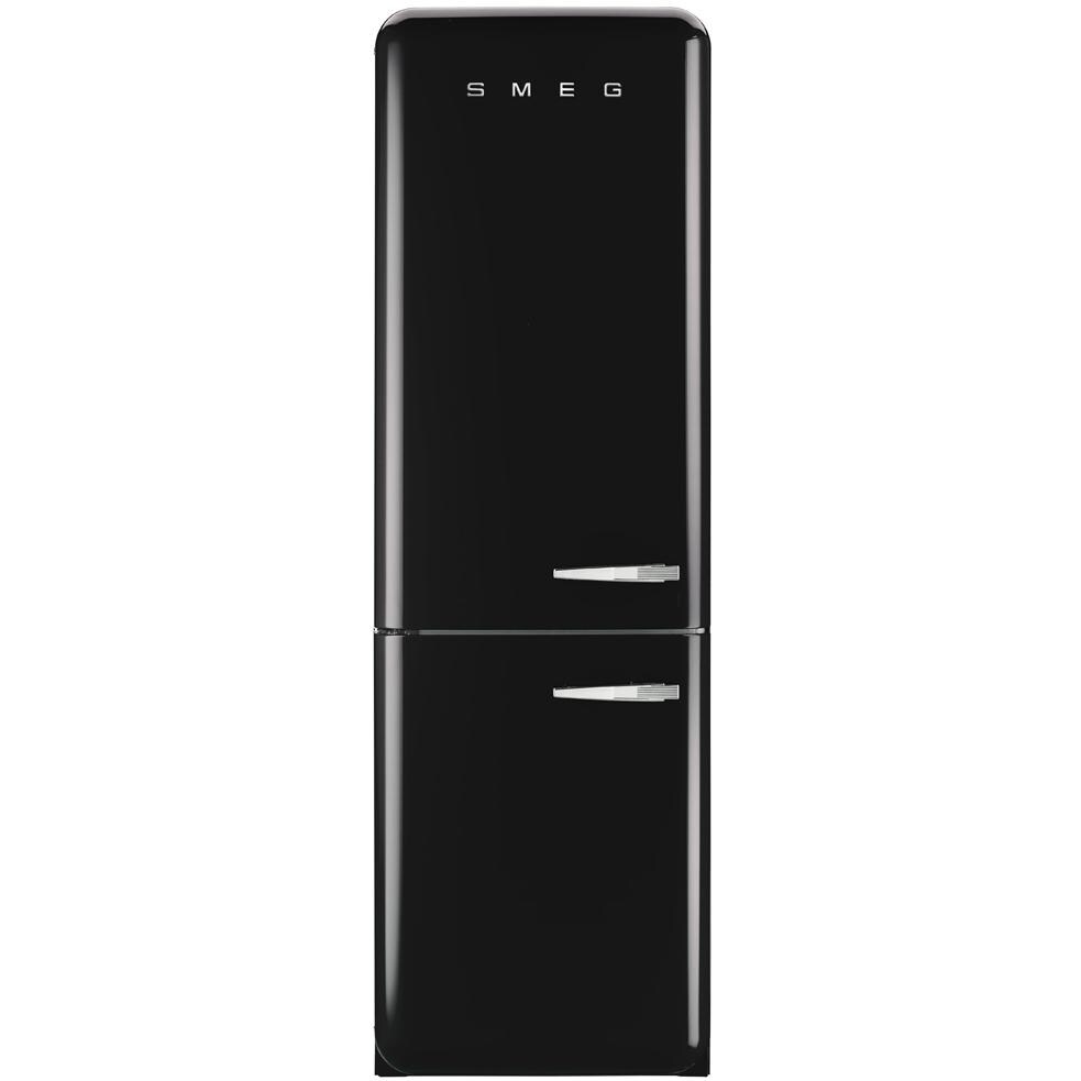 Smeg 50s Retro Style 11.7 Cu. Ft. Bottom Freezer Refrigerator - Black - Left Hinge - FAB32UBLLN