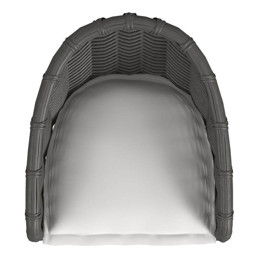 Cabo Resin Wicker Bar Stool in Kahlua/Soothe Pearl by Sunset West - Top - White Background thumbnail