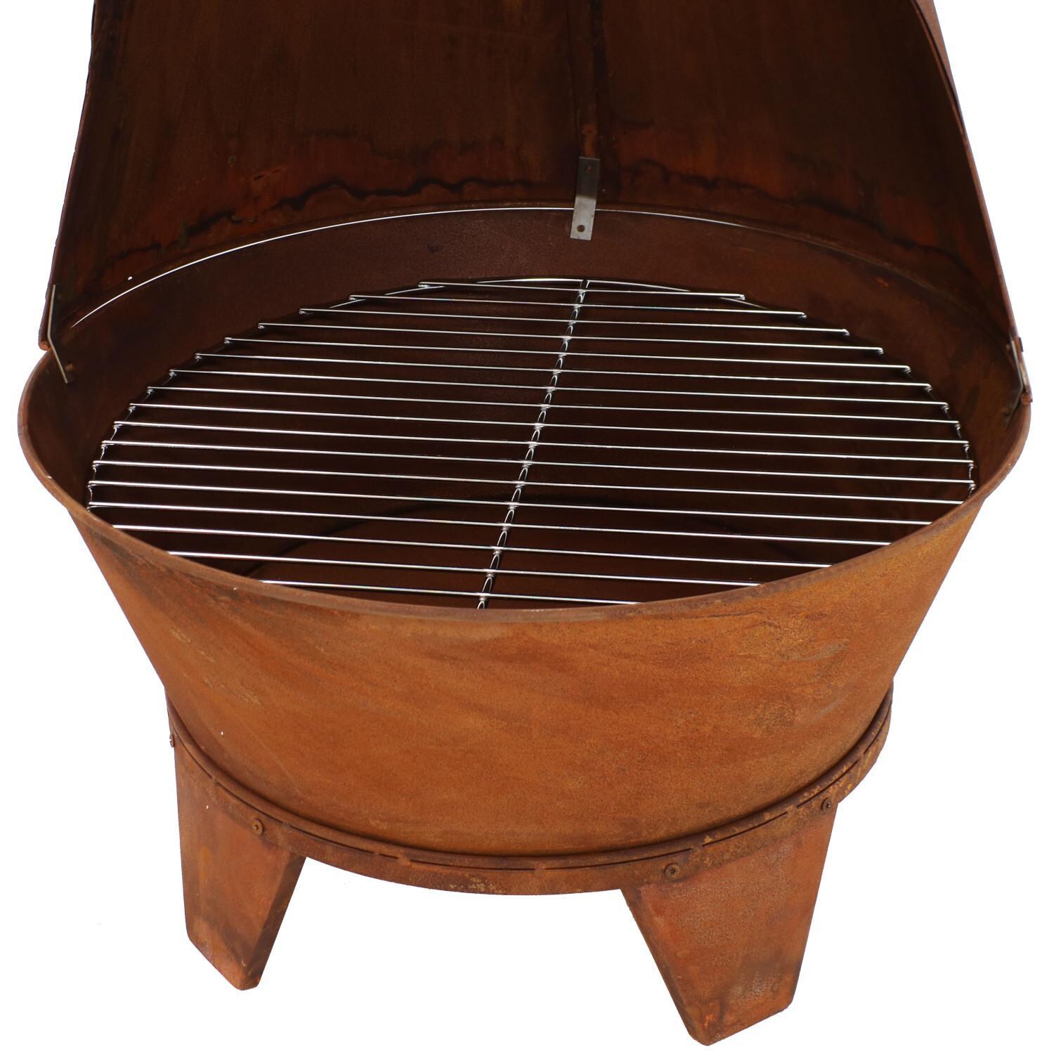 Ultimate Patio 72-Inch Steel Wood Burning Chiminea - Fire Bowl thumbnail