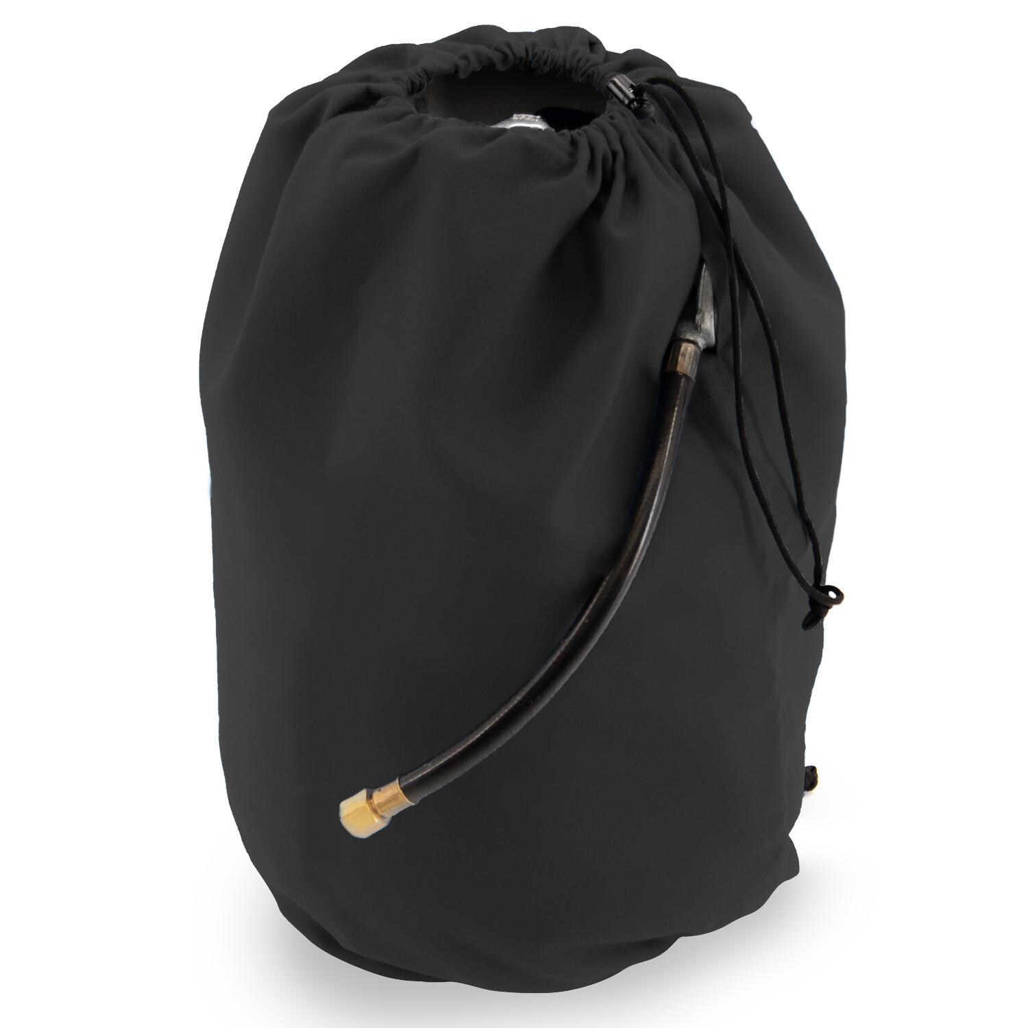 Sunbrella 20 Pound Propane Tank Cover in Black by BBQGuys Signature - AMSUN-PTC001