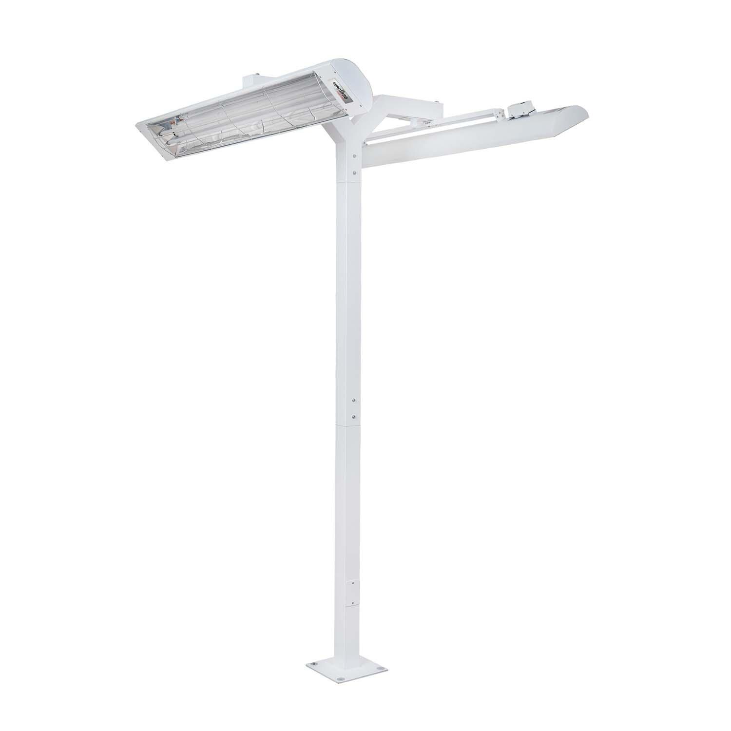 Eurofase 8ft Double Pole Mount For 6000W Heaters - White - EF6108PMDW