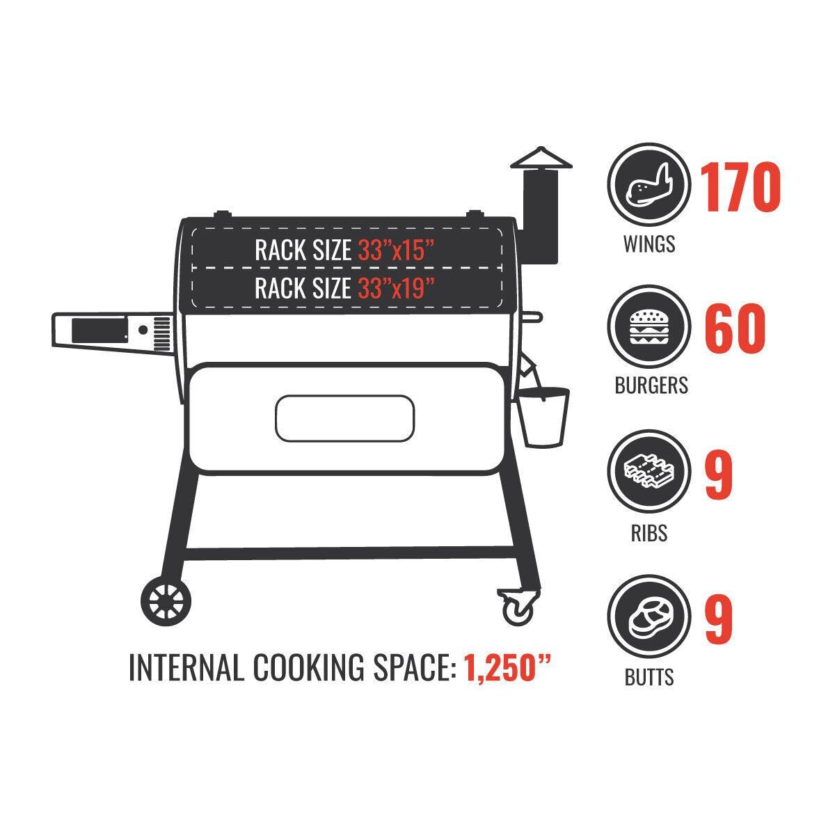 recteq RT-1250 Starter Bundle - Internal Cooking Space thumbnail