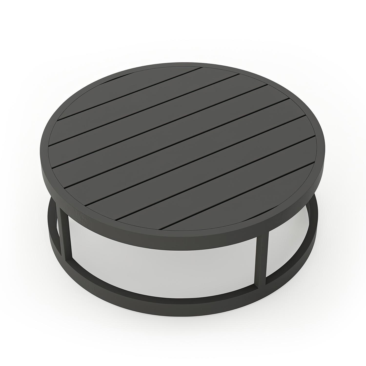 Misty Cove 34 Inch Slate Coffee Table by Lakeview - Top Angle View - White Background thumbnail