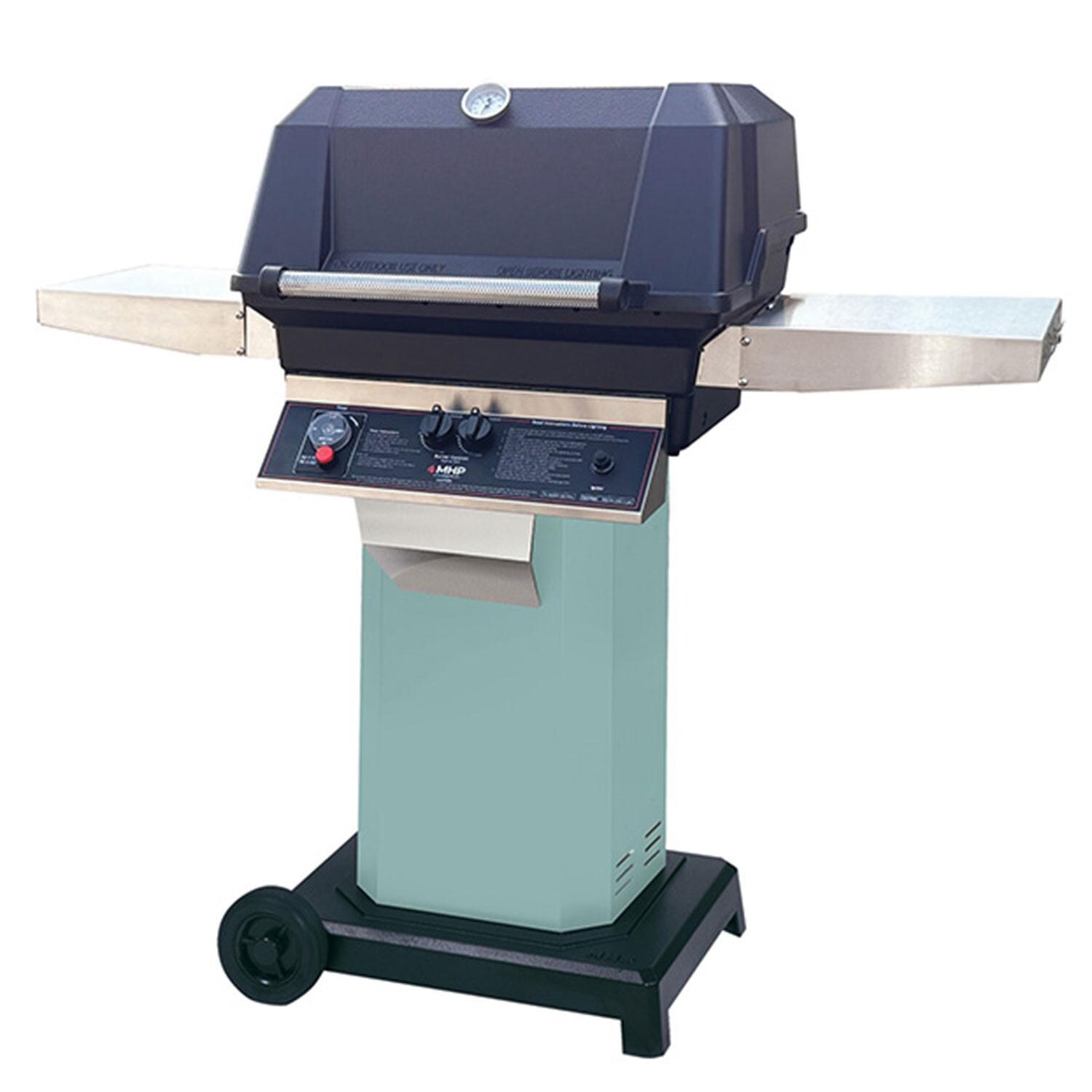MHP Propane Timer Grill w/ Aqua Fire Grill Column & Portable Base - Display - White Background thumbnail