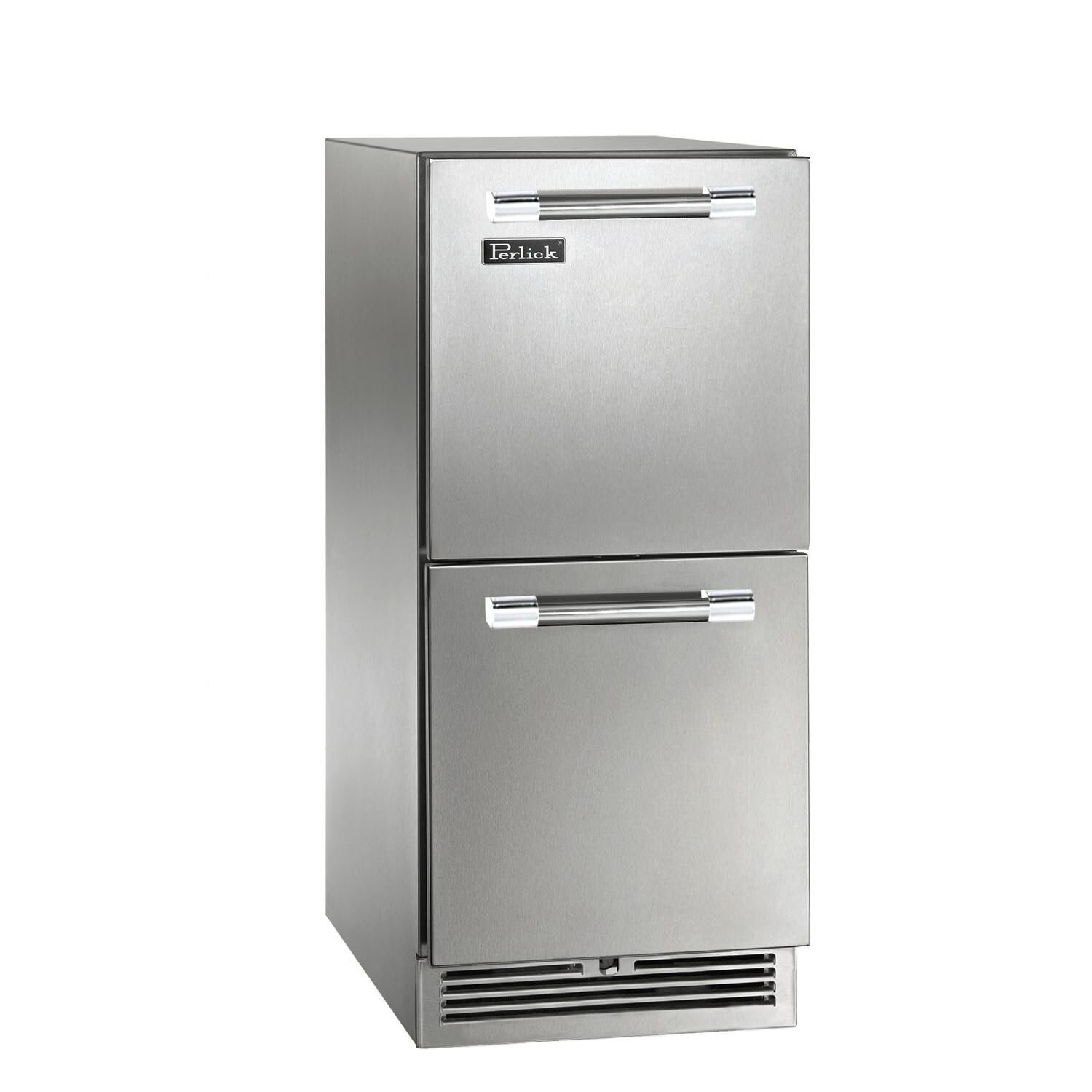 Perlick HP15RO-4-5DL 15-Inch Signature Series Stainless Steel Drawer Outdoor Refrigerator w/ Door Lock thumbnail