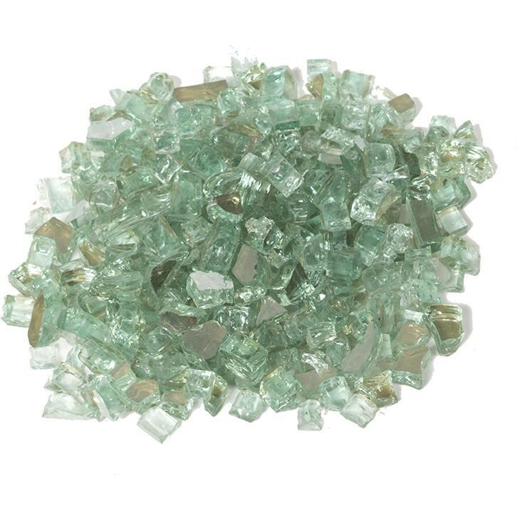 Dagan Industries 1/4-Inch Mint Reflective Fire Glass - 10-Lbs