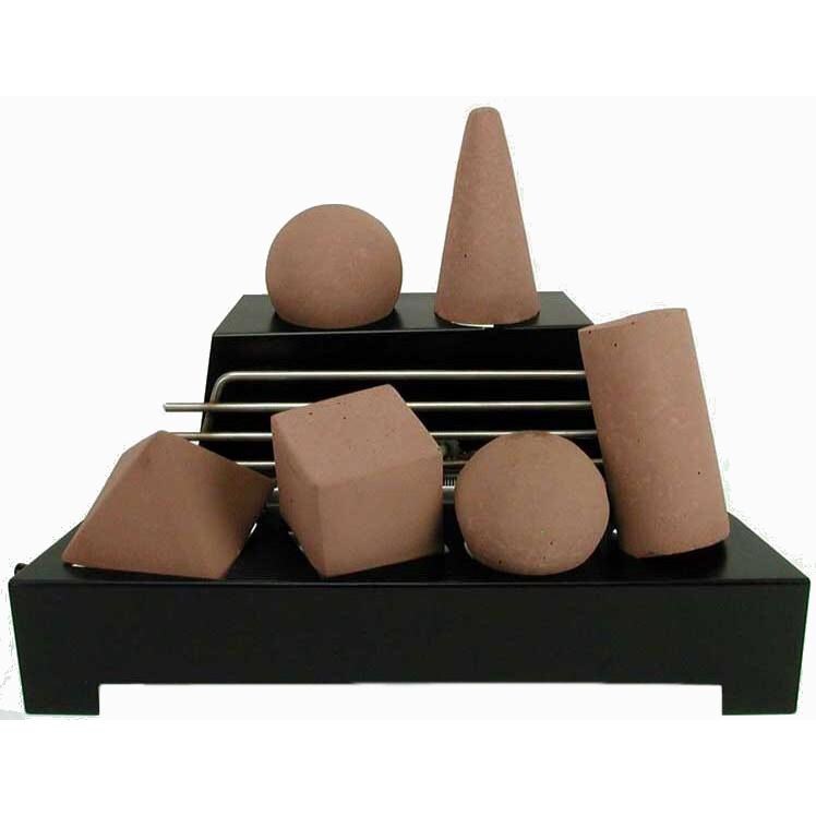 Rasmussen 20-Inch Adobe Red ALTERNA FireShape Set With Vent-Free Black Chassis Burner thumbnail