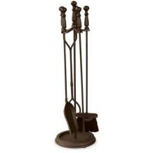 UniFlame 5-Piece Bronze Fireplace Tool Set With Ball Handles - F-1631B image