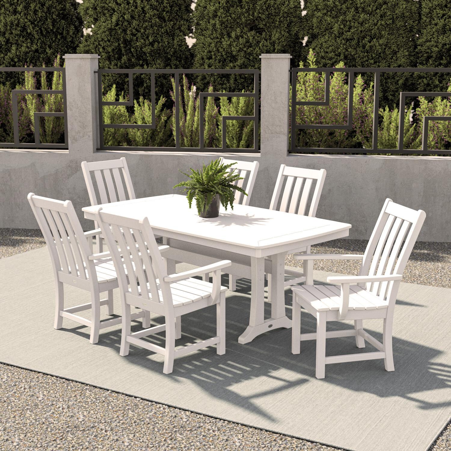 POLYWOOD PWS407-1-WH Vineyard 7-Piece Dining Set thumbnail