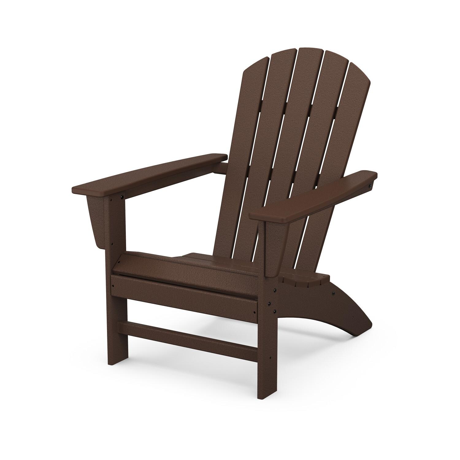 POLYWOOD PWS707-1-MA Nautical 5-Piece Adirondack Chair Conversation Set w/ Fire Pit Table - Adirondack Chair thumbnail
