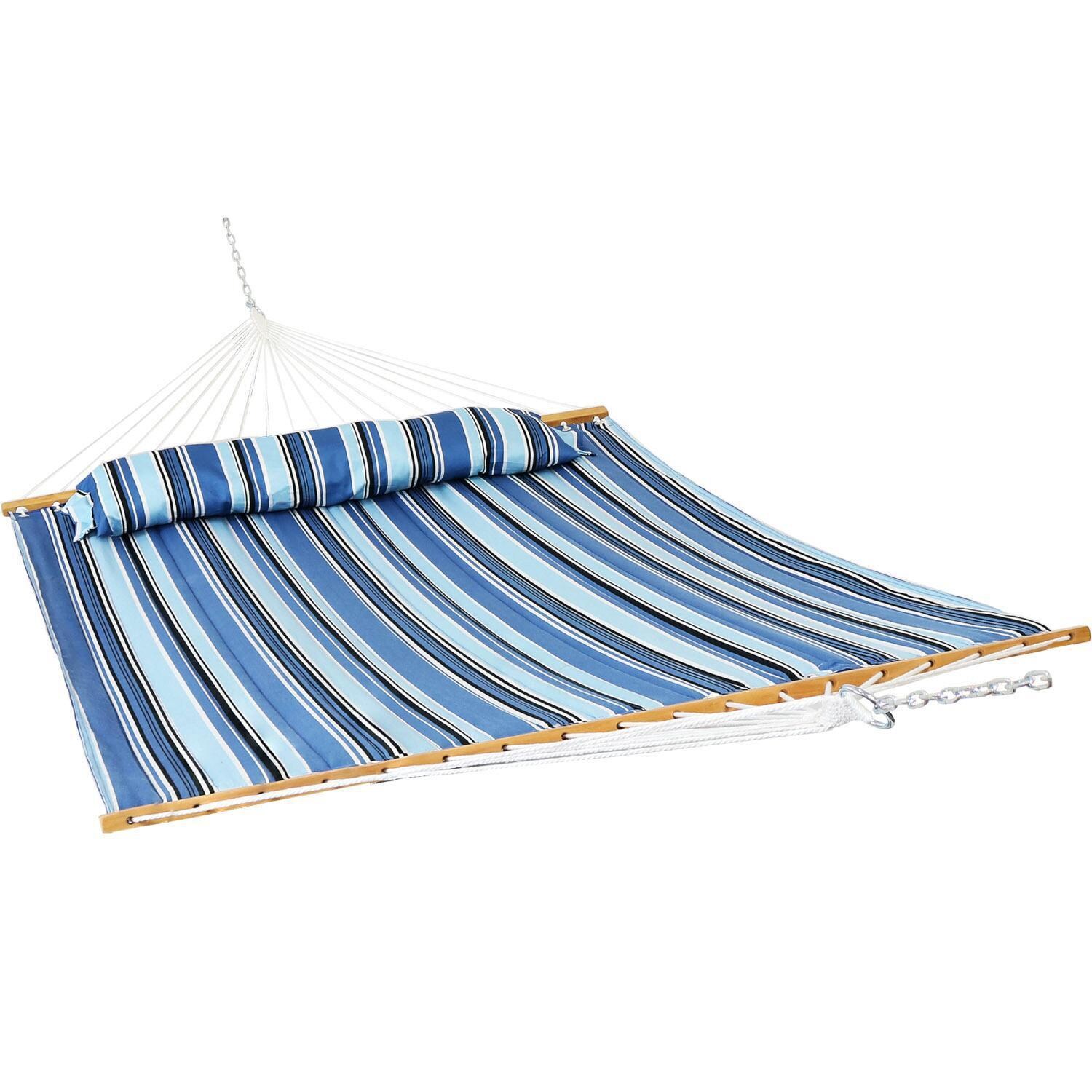 Ultimate Patio Quilted Double Hammock & Pillow - Misty Beach thumbnail