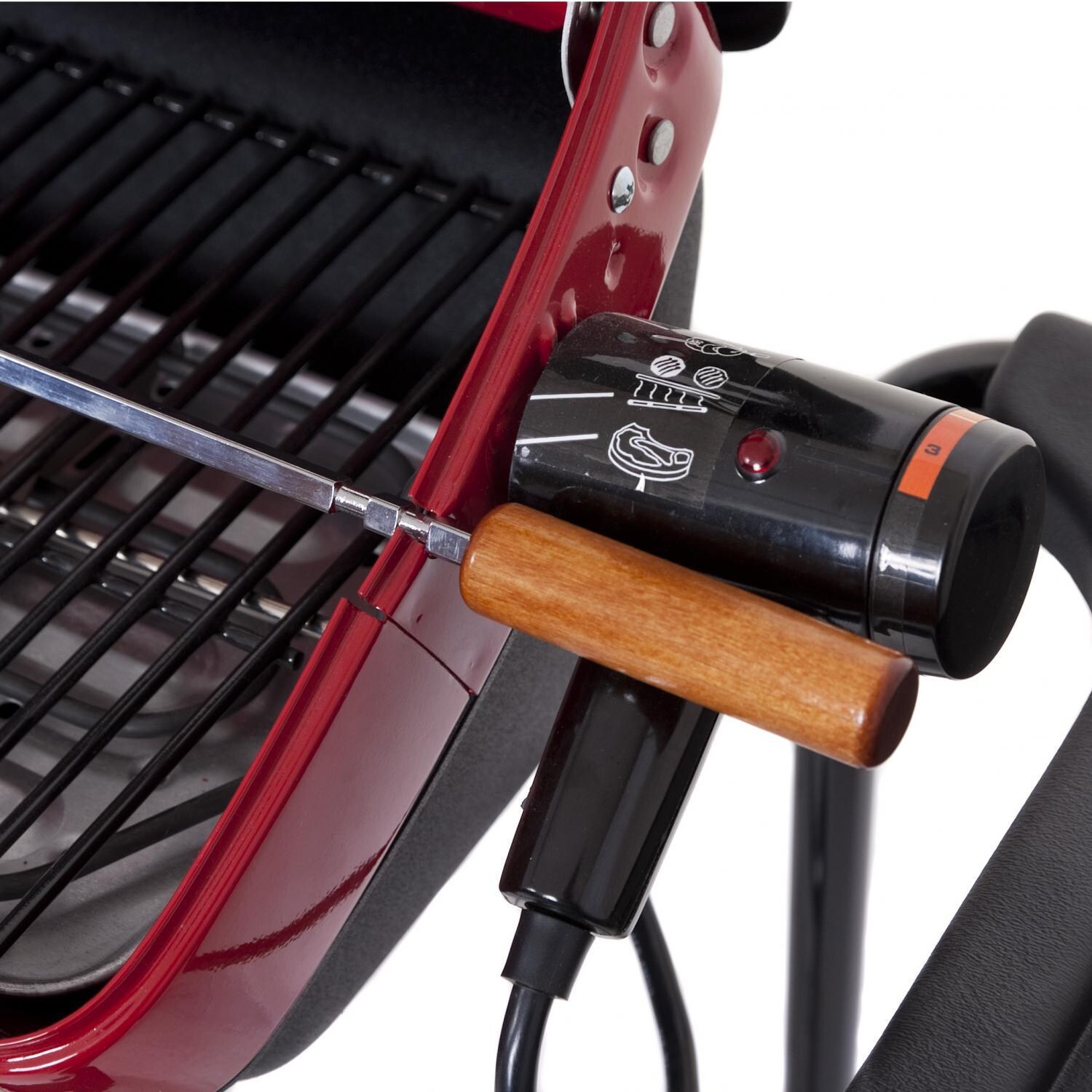 Americana by Meco Electric Grill With Rotisserie And Plastic Side Trays - Controls thumbnail