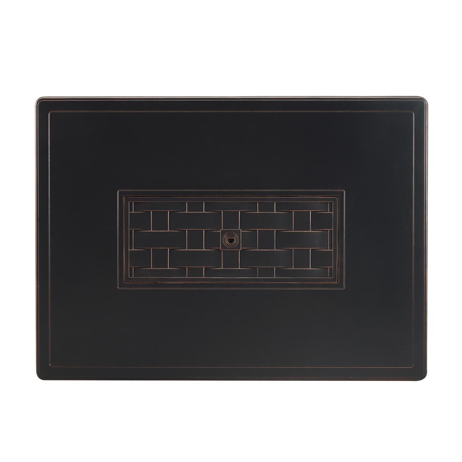 Ultimate Patio 63700-NG Magnolia Way 44-Inch Rectangular Aluminum Natural Gas Fire Pit - Top View thumbnail