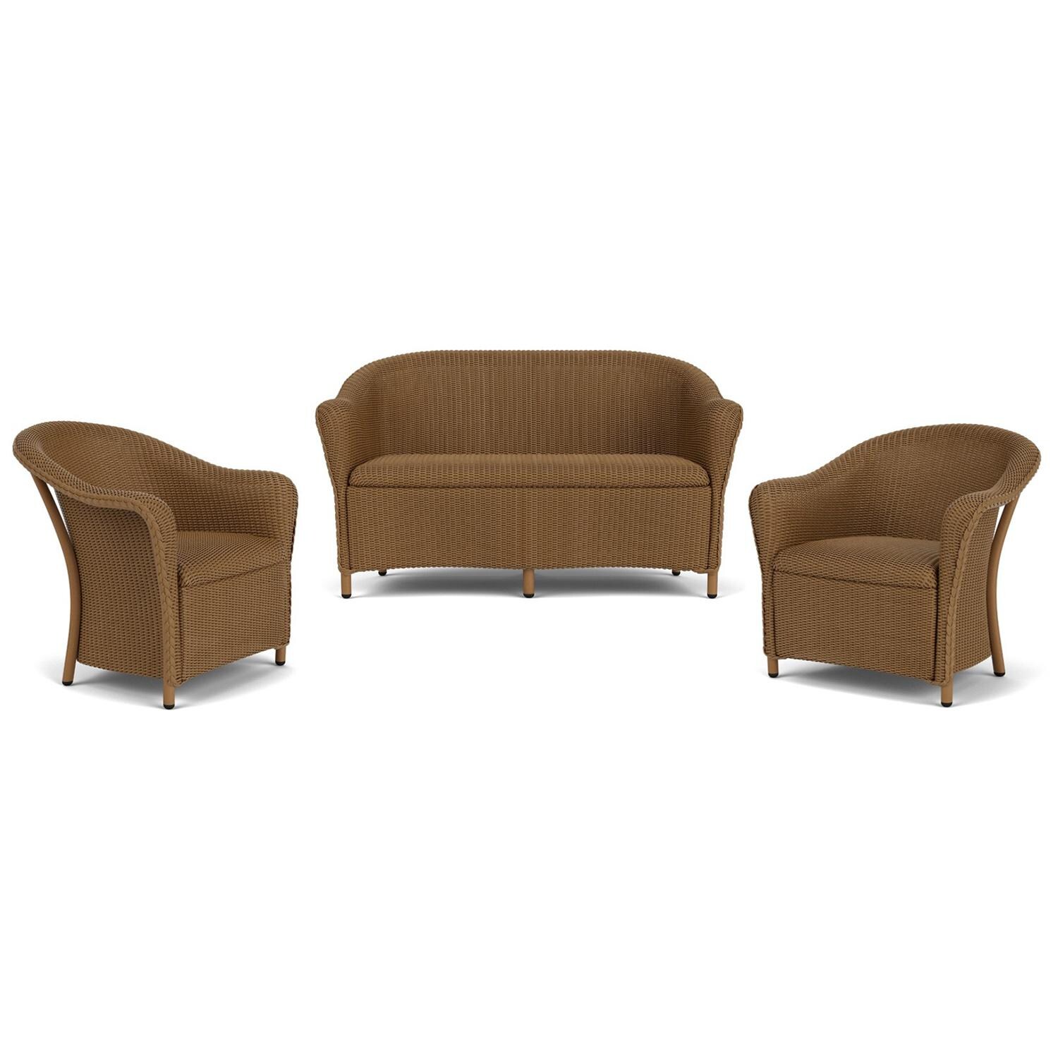 Lloyd Flanders Reflections 3-Piece Seating Set W/ Lounge Chairs in Hickory Finish thumbnail
