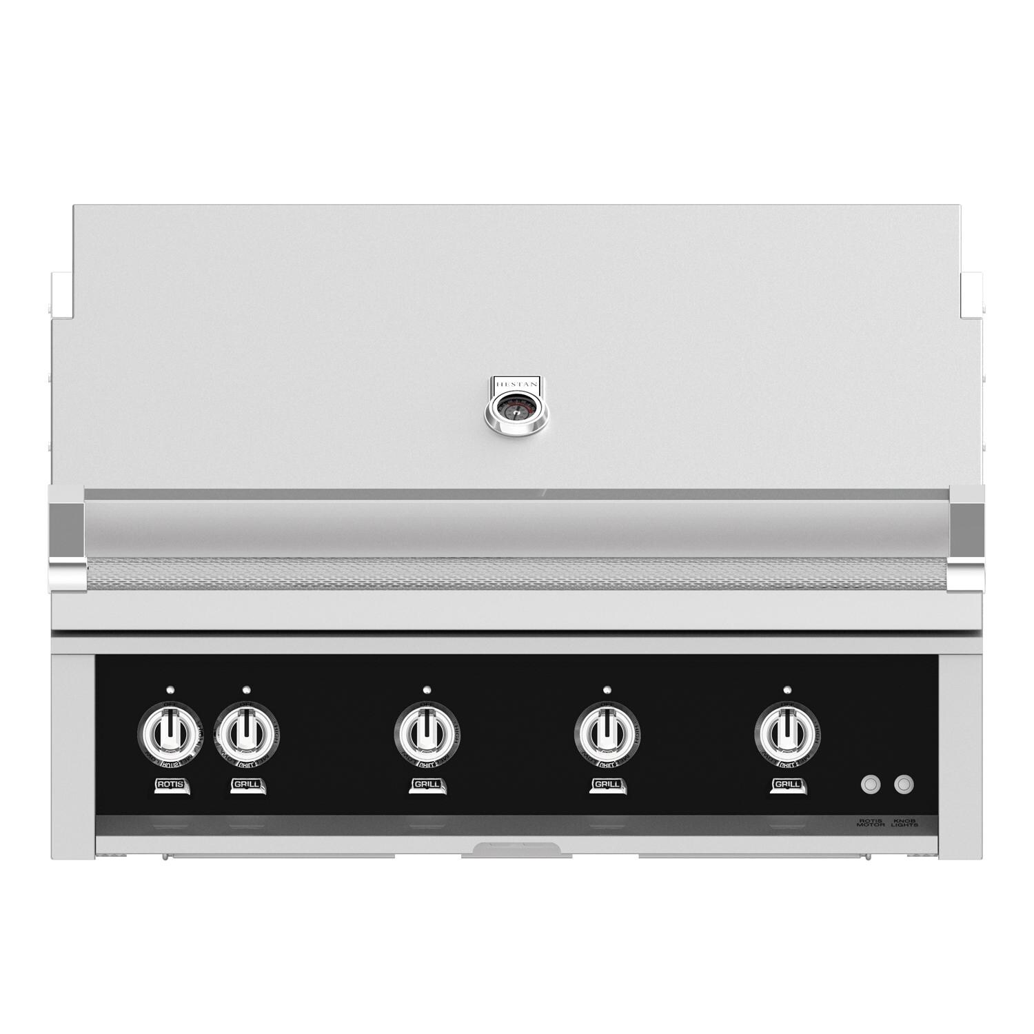 Hestan 42-Inch Built-In Propane Gas Grill W/ Rotisserie - Stealth - GABR42-LP-BK thumbnail