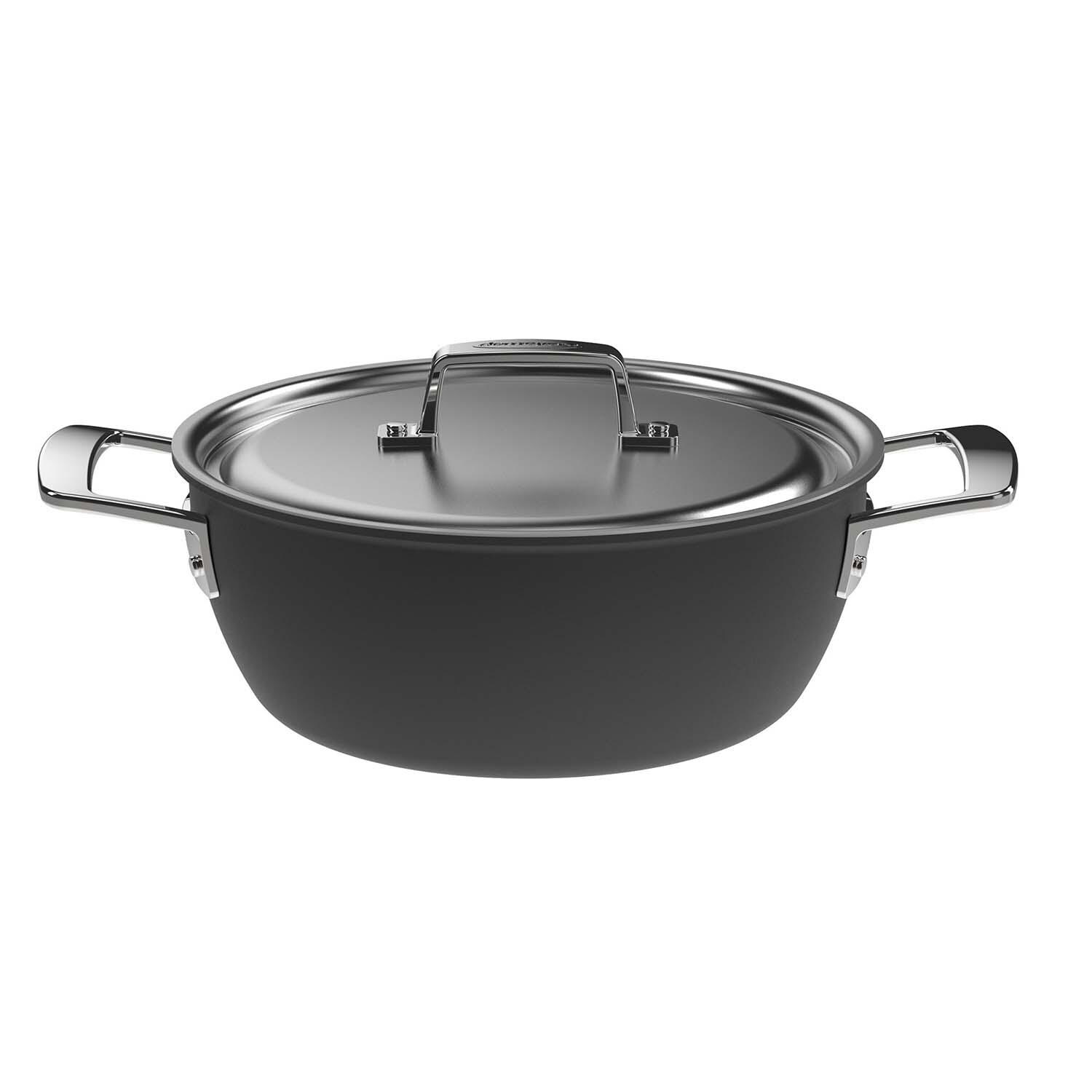 Demeyere 1026913 Black 5 Stainless Steel 3.5 Qt Dutch Oven W/Lid - White Background thumbnail
