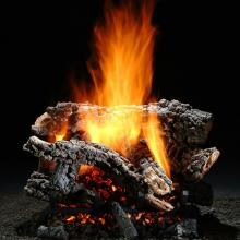 Hargrove 21-Inch Canyon Wildfire Vented Natural Gas Log Set With E-Burner - Match Light image