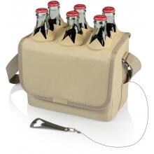 Picnic Time Six-Porter Insulated Beverage Cooler - Tan image